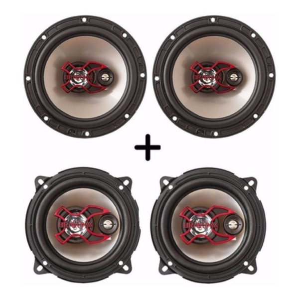Jogo Auto Falantes Bravox 6 E 5 200w Ford Ka Kit 4 Falantes