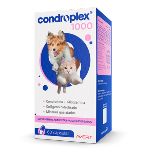 Suplemento Cães e Gatos Condroplex Avert C/ 60 Cápsulas