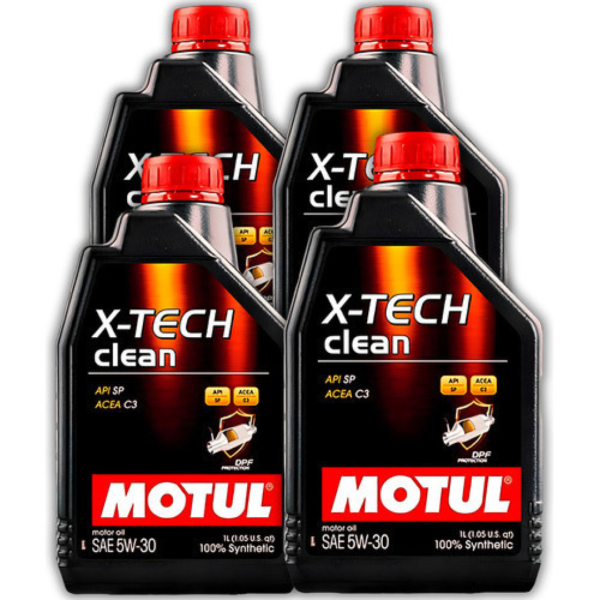 KIT MOTUL X-TECH CLEAN 5W-30 4 LITROS