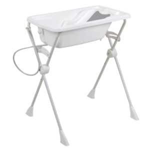 Kit Banho Bebê Burigotto Banheira Branca Suporte e Redutor