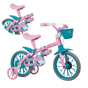 Bicicleta Infantil Aro 12 Charmosa Rosa Menina 1 a 4 Anos - Nathor