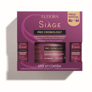 Kit Cronograma Capilar Acelerado Siàge Pro Cronology (3 Itens)