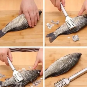 Limpador Inox Para Escamas 19x3x1cm Remove Escamas do Peixe Clink