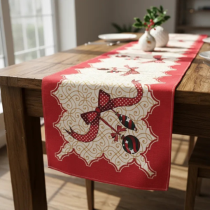 CAMINHO DE MESA NATAL 1,40M LINHO DECORAÇÃO NATAL