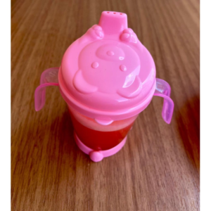 Kit Pratinho de Gatinho c/ Colherzinha + Copinho de Alça Urso c/ Pézinho